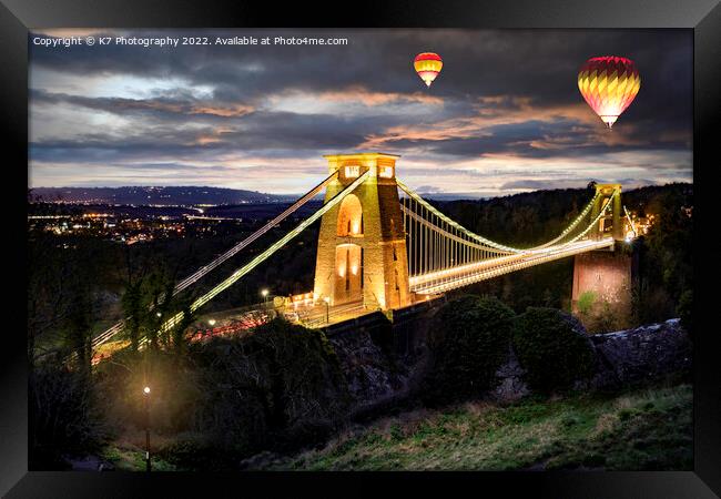 Balloons Over Bristol Framed Print by K7 Photography