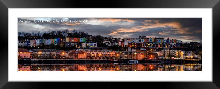 Bristol's Iconic Harbour Skyline Framed Mounted Print by K7 Photography