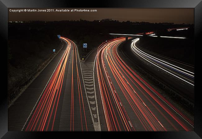 M1 Motorway Madness Framed Print by K7 Photography