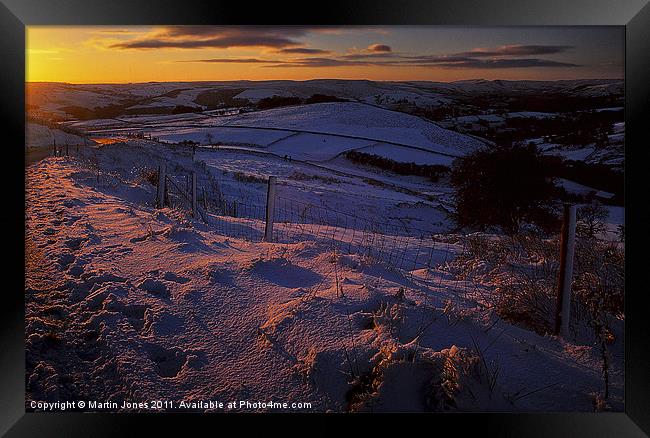 Sunset from Ringinglow Framed Print by K7 Photography