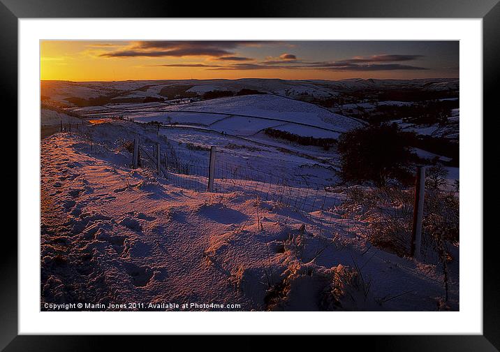 Sunset from Ringinglow Framed Mounted Print by K7 Photography