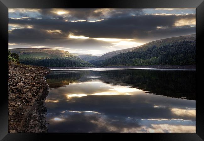 Moody Dawn over the Clough Framed Print by K7 Photography