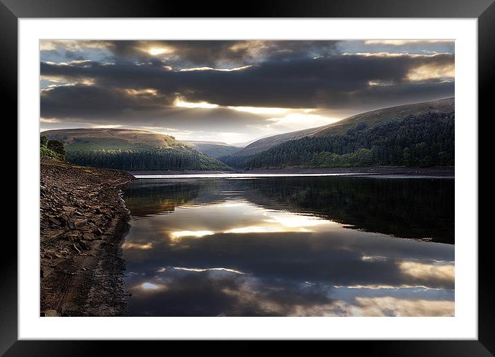 Moody Dawn over the Clough Framed Mounted Print by K7 Photography