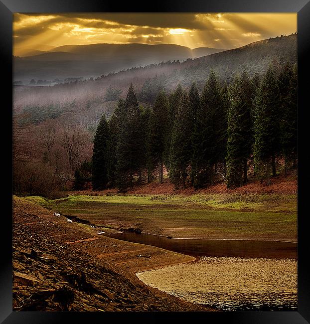 Mist Over Ouzeldon Clough Framed Print by K7 Photography