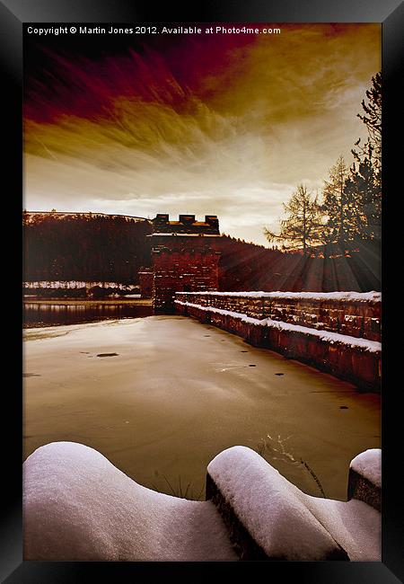 Ice on the Dam Framed Print by K7 Photography