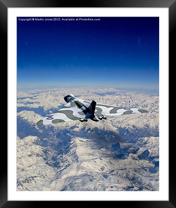 Vulcan over the Alps Framed Mounted Print by K7 Photography