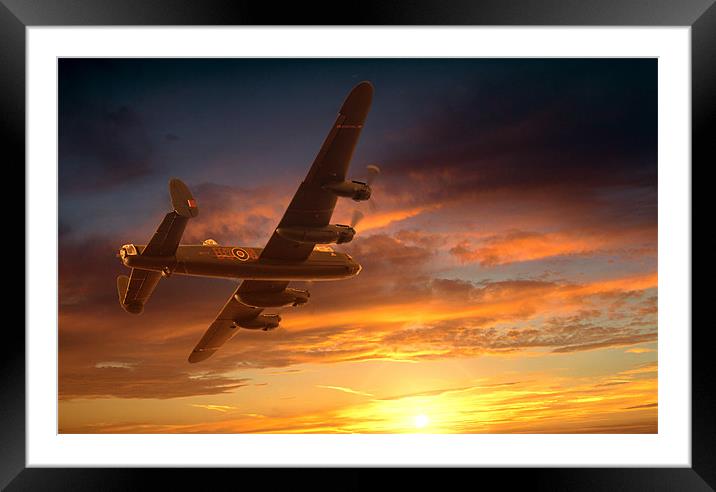 Lancaster Sunset Framed Mounted Print by K7 Photography
