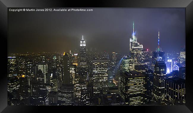 New York City Skyline Framed Print by K7 Photography
