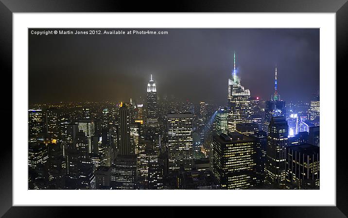 New York City Skyline Framed Mounted Print by K7 Photography