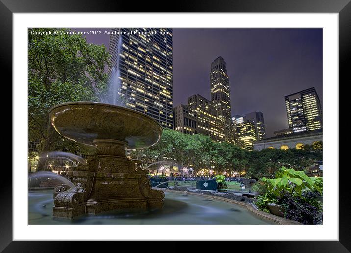 Bryant Park, NYC Framed Mounted Print by K7 Photography