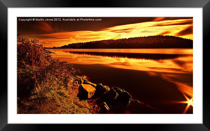 Sundown at Langsett Framed Mounted Print by K7 Photography