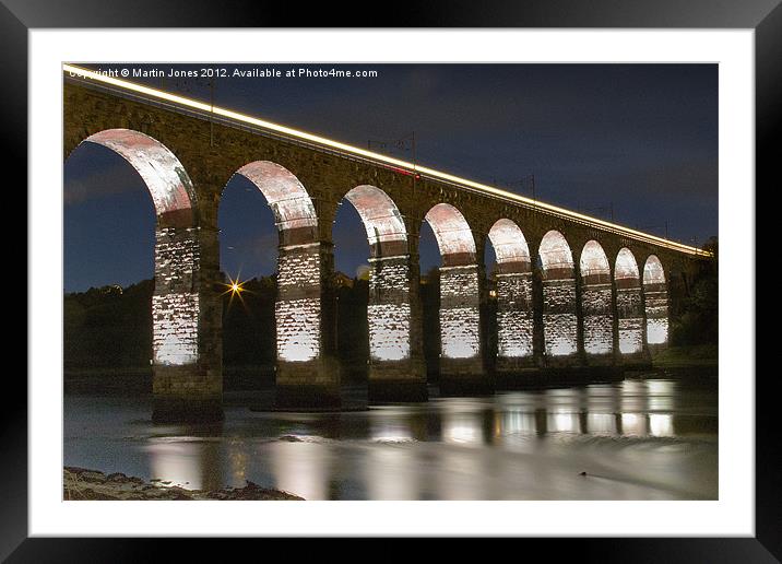 Royal Border Bridge Illuminations Framed Mounted Print by K7 Photography