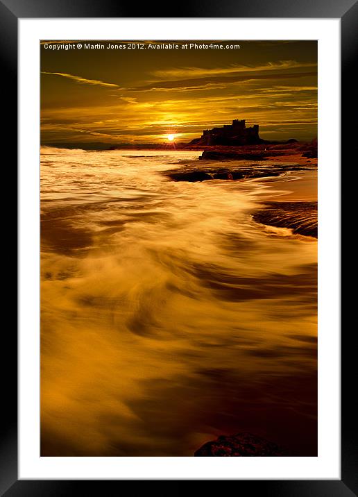 Bamburgh Castle Sunrise Framed Mounted Print by K7 Photography