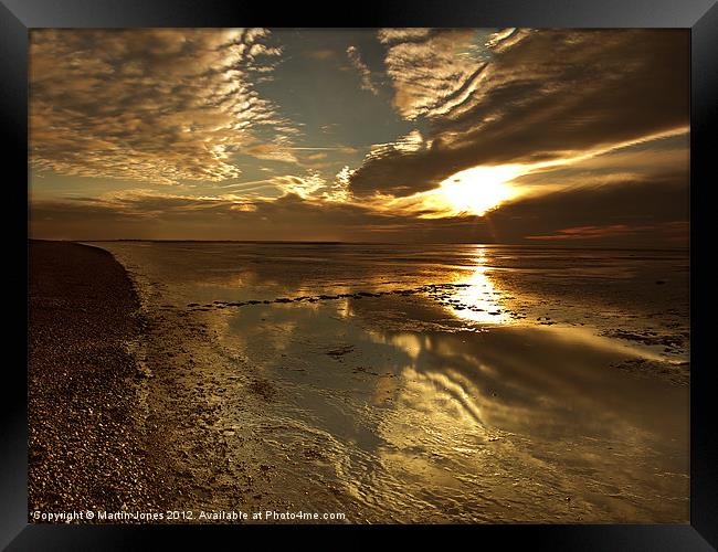 Mudflats at dusk Framed Print by K7 Photography