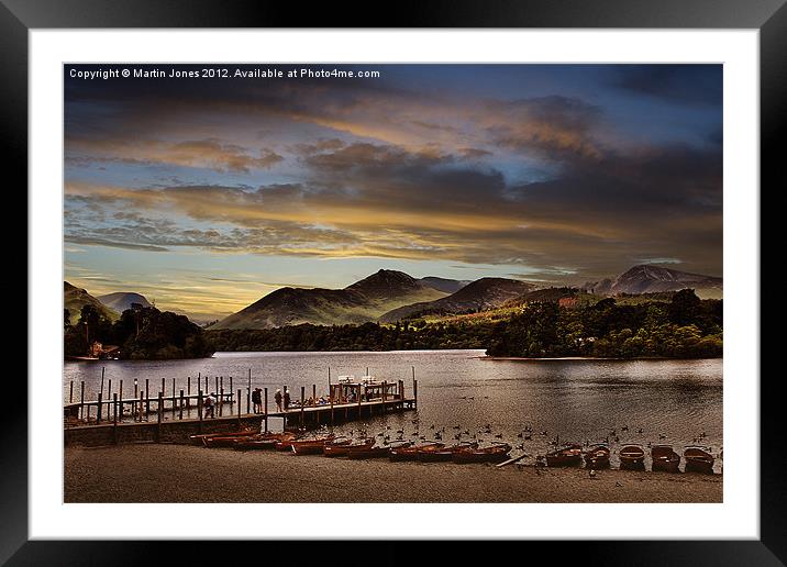 Evening Boat from Keswick Framed Mounted Print by K7 Photography