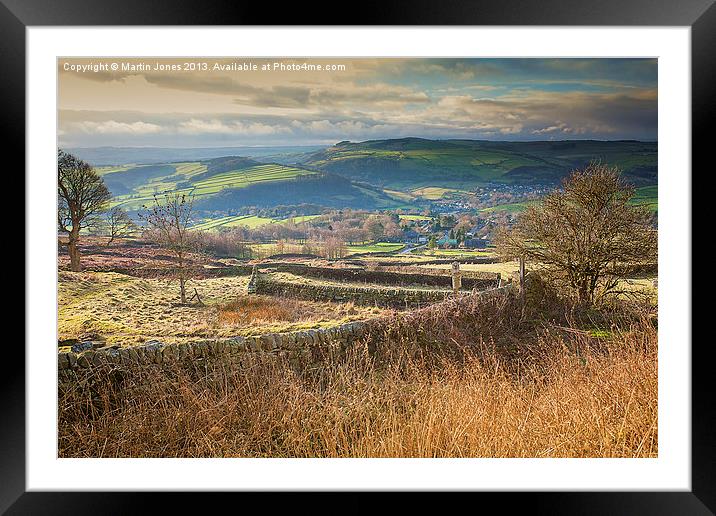 Over Curbar to Chatsworth Framed Mounted Print by K7 Photography