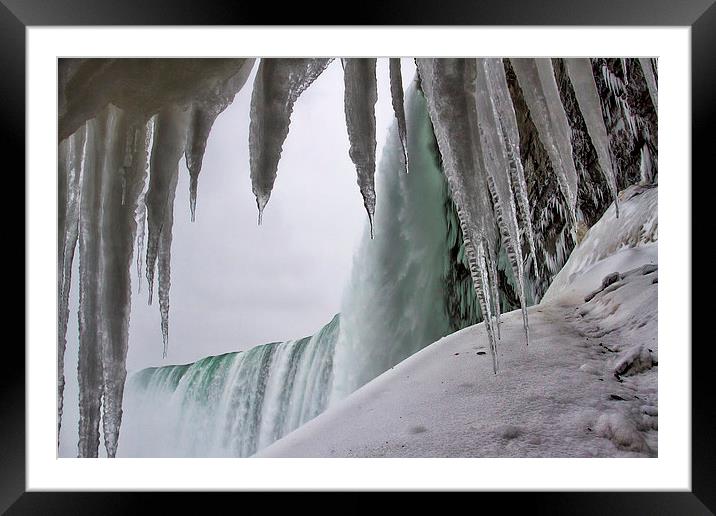 Niagara Freeze Framed Mounted Print by K7 Photography