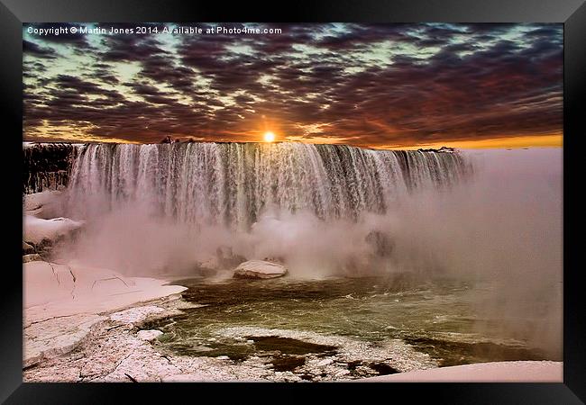 Majestic Sunrise at Niagara Falls Framed Print by K7 Photography