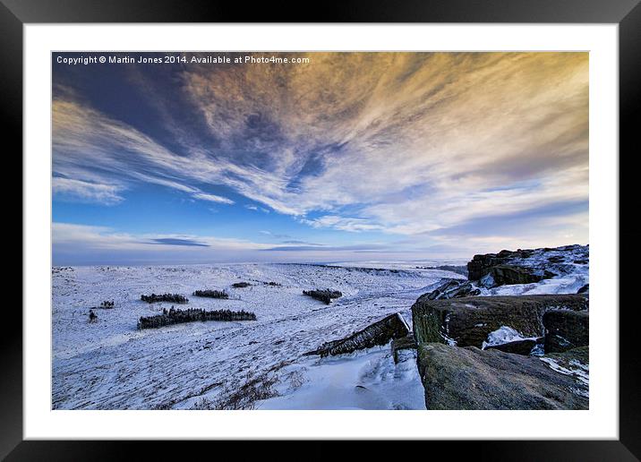  Winter comes to Higger Tor Framed Mounted Print by K7 Photography