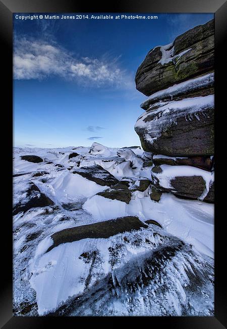  Frozen Boulders of Higger Tor Framed Print by K7 Photography
