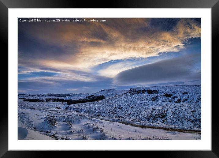 Winter over Higger Tor from Burbage Bridge Framed Mounted Print by K7 Photography