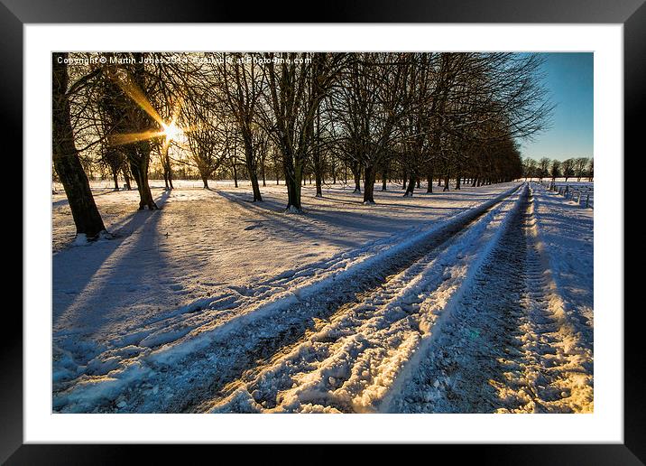  Tracks in the Snow Framed Mounted Print by K7 Photography