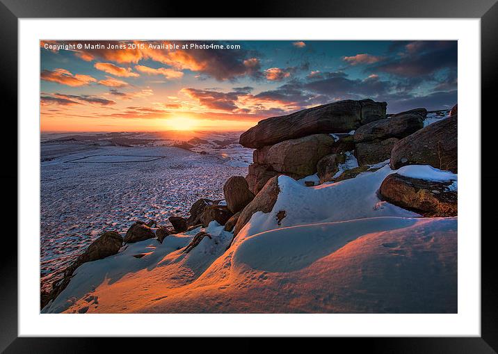  Ice over Higger Tor Framed Mounted Print by K7 Photography