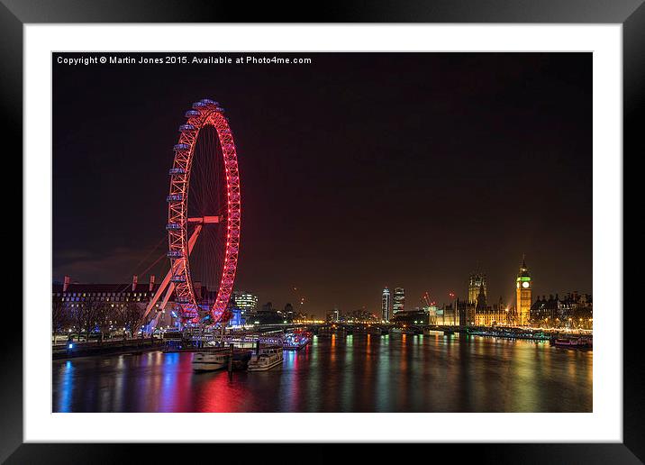 The London Eye and County Hall Framed Mounted Print by K7 Photography