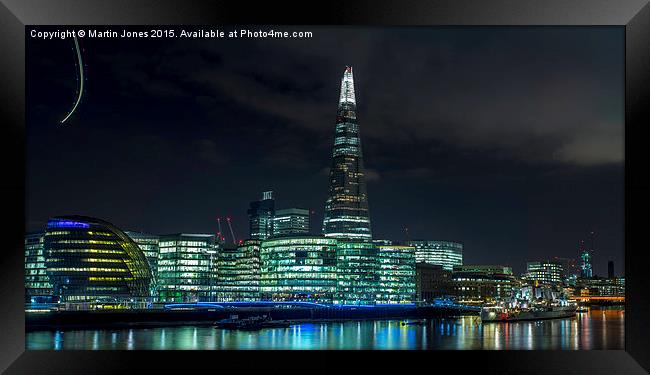  South Bank London City Lights Framed Print by K7 Photography