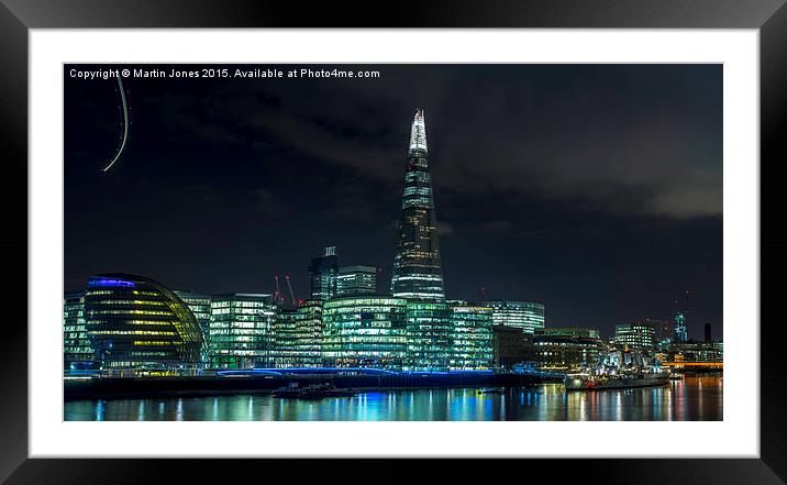  South Bank London City Lights Framed Mounted Print by K7 Photography