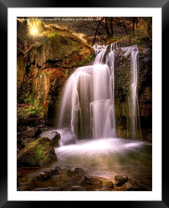  Evening over The Falls at Lumsdale Framed Mounted Print by K7 Photography