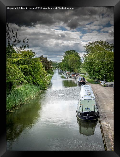  Narrow Boats at Clayworth Framed Print by K7 Photography