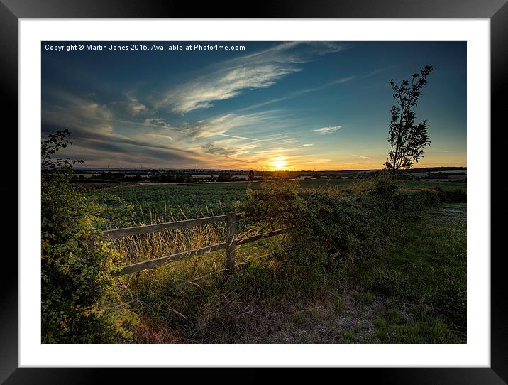  Sunset from Laughton Framed Mounted Print by K7 Photography