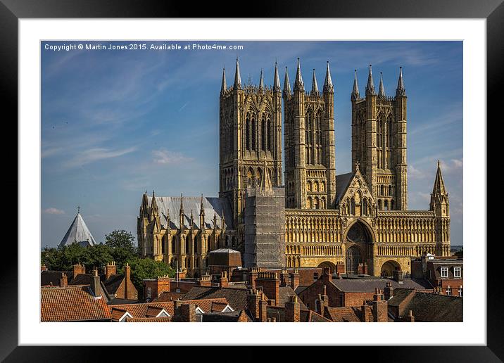  Over the Roofs of Lincoln Framed Mounted Print by K7 Photography