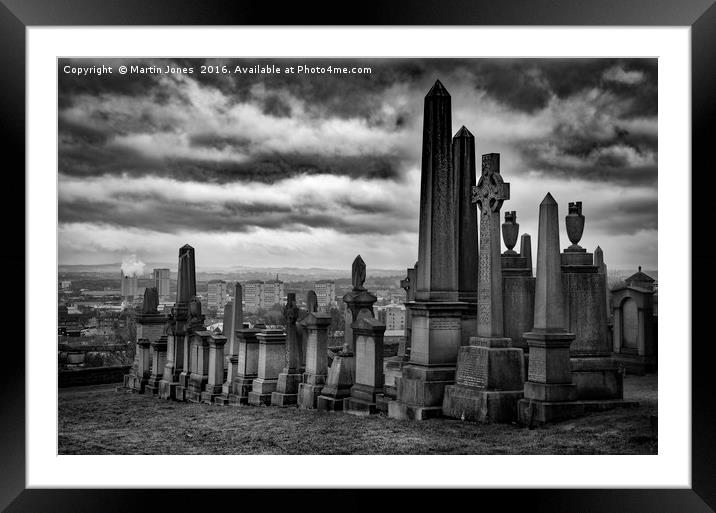 The City of the Dead, Glasgow's Necropolis. Framed Mounted Print by K7 Photography