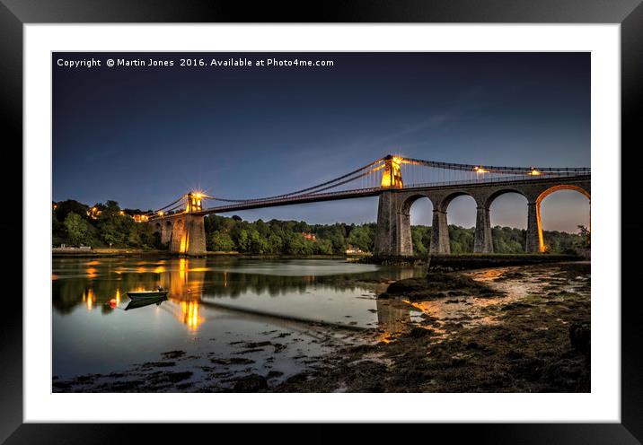 Thomas Telfords Menai Bridge Framed Mounted Print by K7 Photography