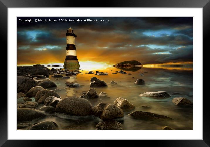 Penmon - Sunset over Puffin Island Framed Mounted Print by K7 Photography
