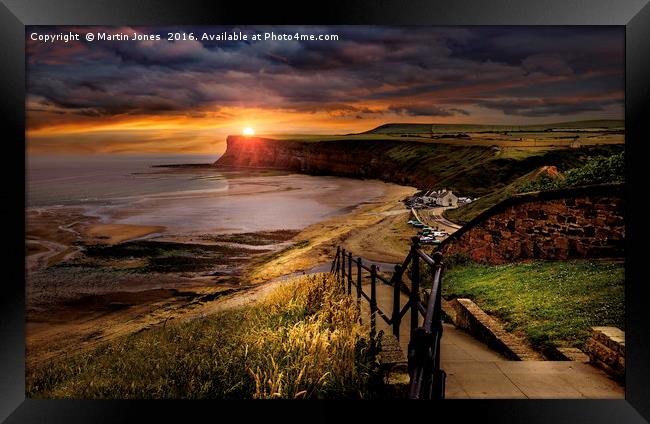 The Cliffs of Saltburn Framed Print by K7 Photography