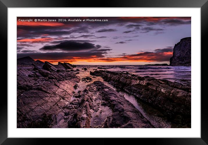A Cornish Sunset Framed Mounted Print by K7 Photography