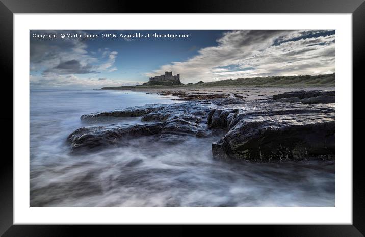 Harkess Rocks to Bamburgh Castle Framed Mounted Print by K7 Photography