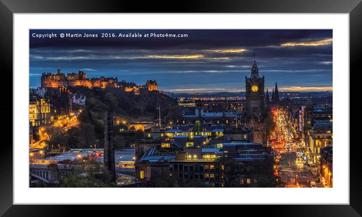 Evening comes to Edinburgh Framed Mounted Print by K7 Photography