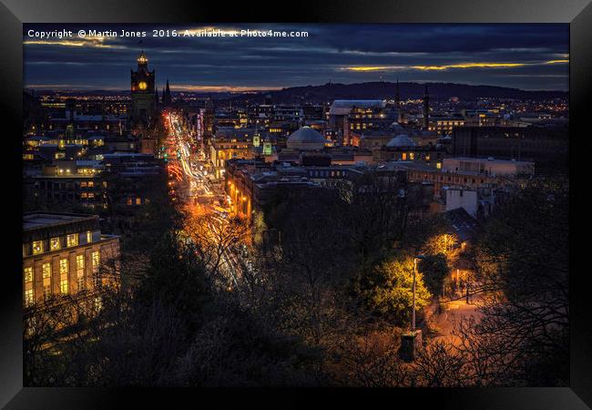 Edinburgh in the Gloaming. Framed Print by K7 Photography