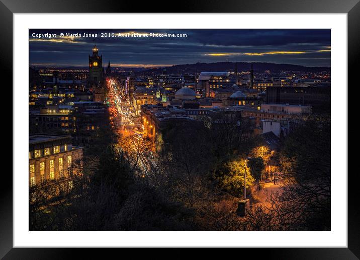 Edinburgh in the Gloaming. Framed Mounted Print by K7 Photography