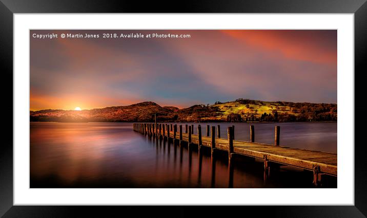 Coniston Water Sunset Framed Mounted Print by K7 Photography