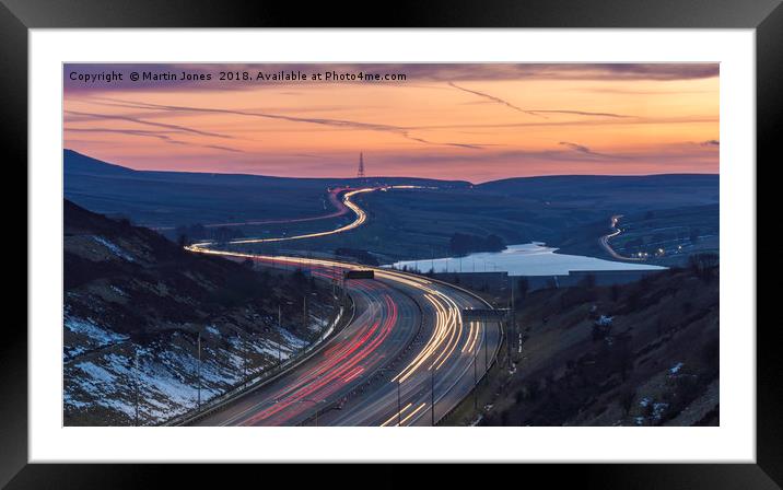 M62 from the Rainbow Bridge, Scammonden Framed Mounted Print by K7 Photography
