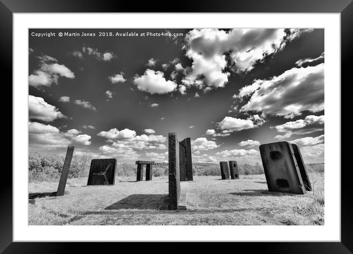 The Steel Monoliths of Steel Henge Framed Mounted Print by K7 Photography
