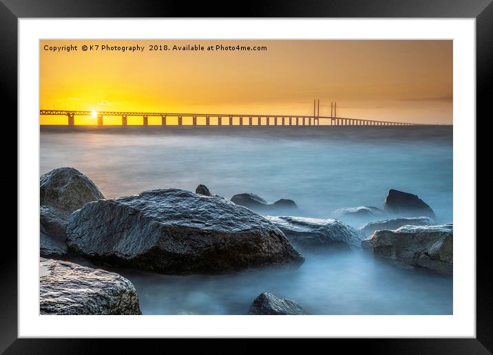 The Oresund Bridge Framed Mounted Print by K7 Photography