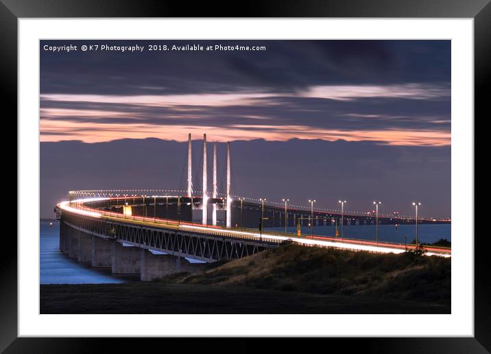 Oresund - Bridge of Dreams Framed Mounted Print by K7 Photography
