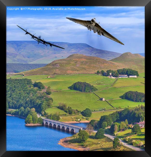 Avro Thunder in the Valley Framed Print by K7 Photography