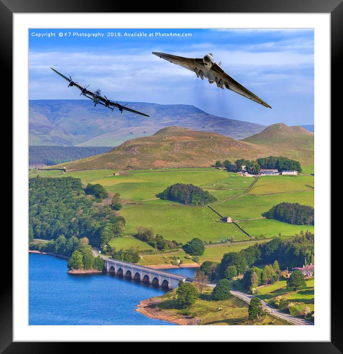 Avro Thunder in the Valley Framed Mounted Print by K7 Photography